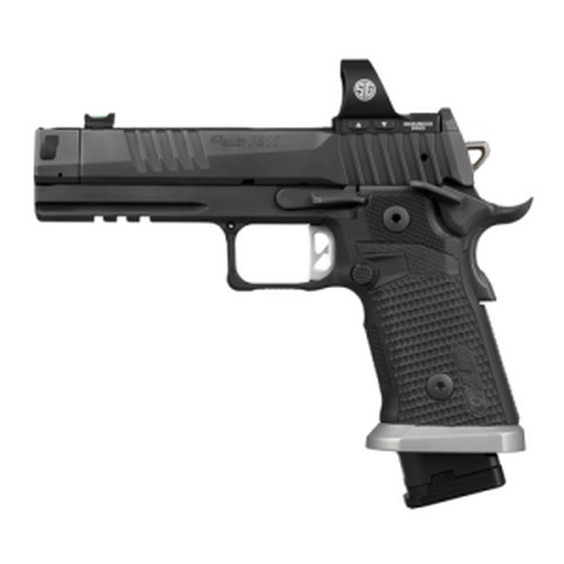 Sig Sauer P211 Comp 9mm 4.4in Bull Barrel with Romeo3 PRO Red Dot Black