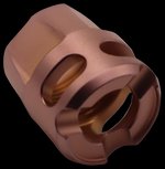 True Precision Y-Type Micro Compensator Copper PVD 416R Stainless 1/2x28 for 9mm