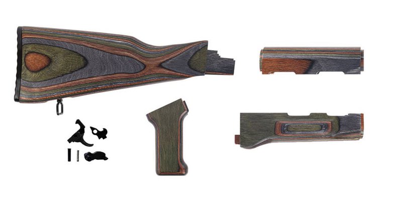 PSA AK 'Voodoo' Furniture Set with PSAK-47 Premium Single Hook Semi-Auto Fire Control Group