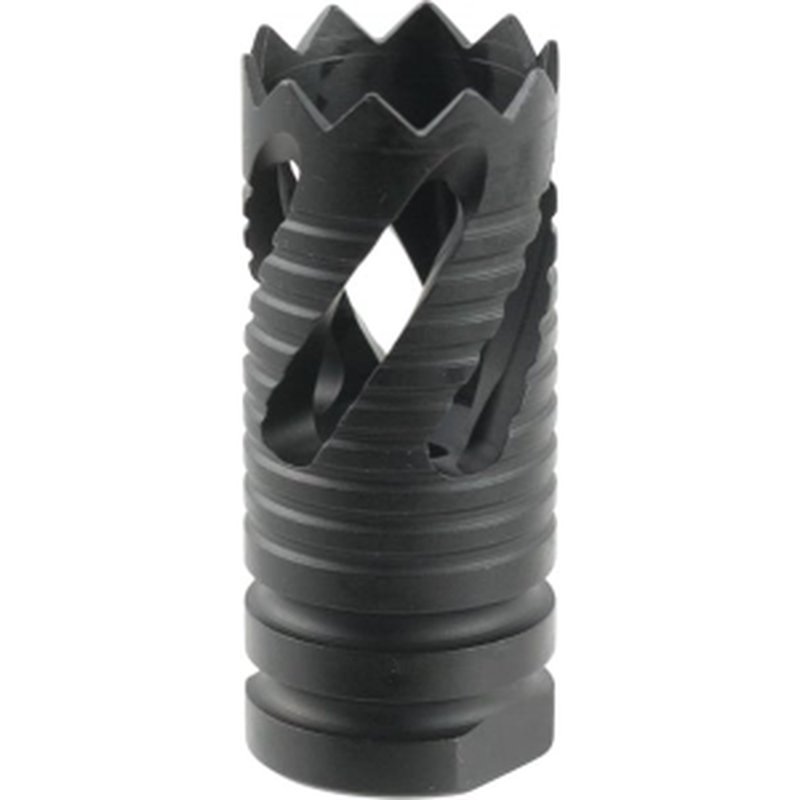 TacFire MZ1021 Thread Crown Muzzle Brake Black Oxide Steel with 1/2"-28 tpi Threads & 2.05" OAL for 5.56x45mm NATO AR-15