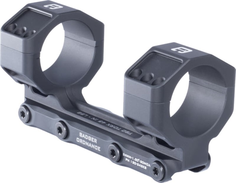 Badger Ordnance Condition One MAX Riflescope Mount - 34mm, 1.3in, 20 MOA Cant, Black