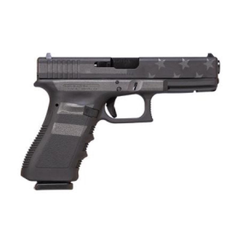 Glock 17 Gen3 9mm Semi-Auto Pistol Black Stealth American Flag Finish
