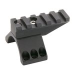 Tier One Short Saddle Ring Top Accessory Rail (Black Aluminum)