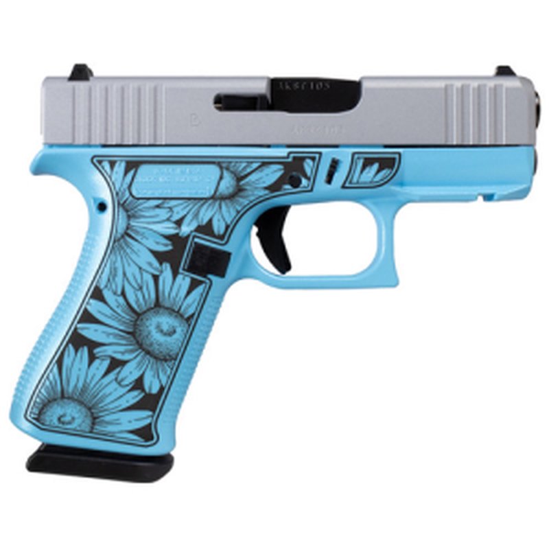 Glock G43X 9mm Pistol 3.41 in Barrel Miss Daisy Blue