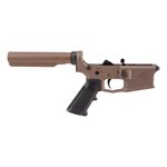 Aero Precision M4E1 Carbine Complete AR-15 Lower Receiver - No Stock & A2 Grip - Kodiak Brown Anodized