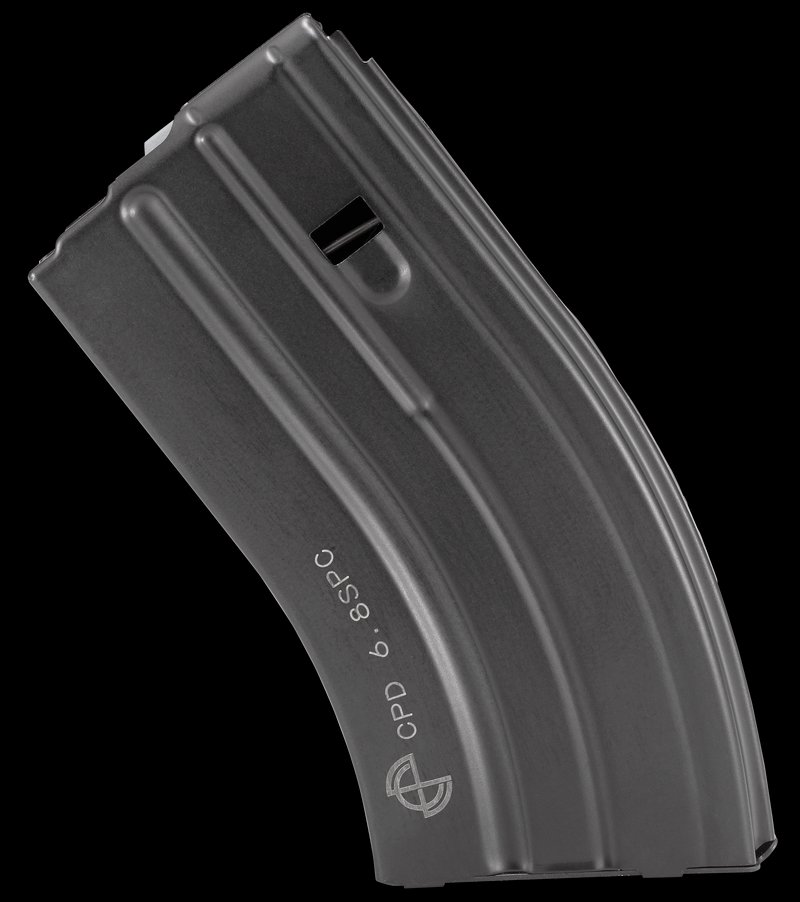 DuraMag AR-15 SS 20rd 22 Nosler / 6.8 SPC Magazine, Black/Gray