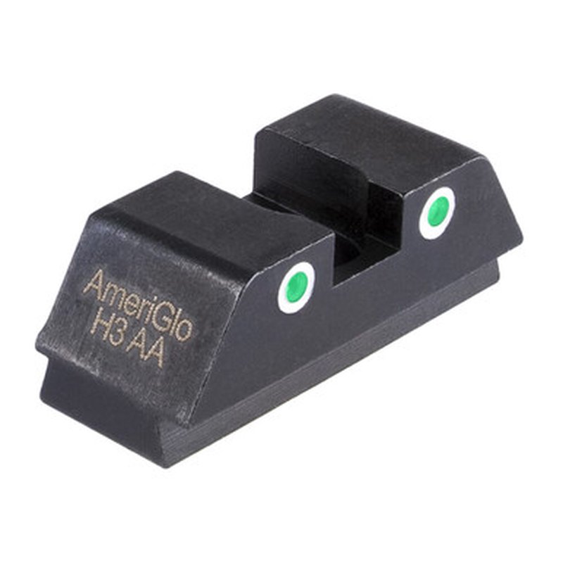 Ameriglo Glock Green Tritium 2-Dot Rear Sight Notch Optic Compatible