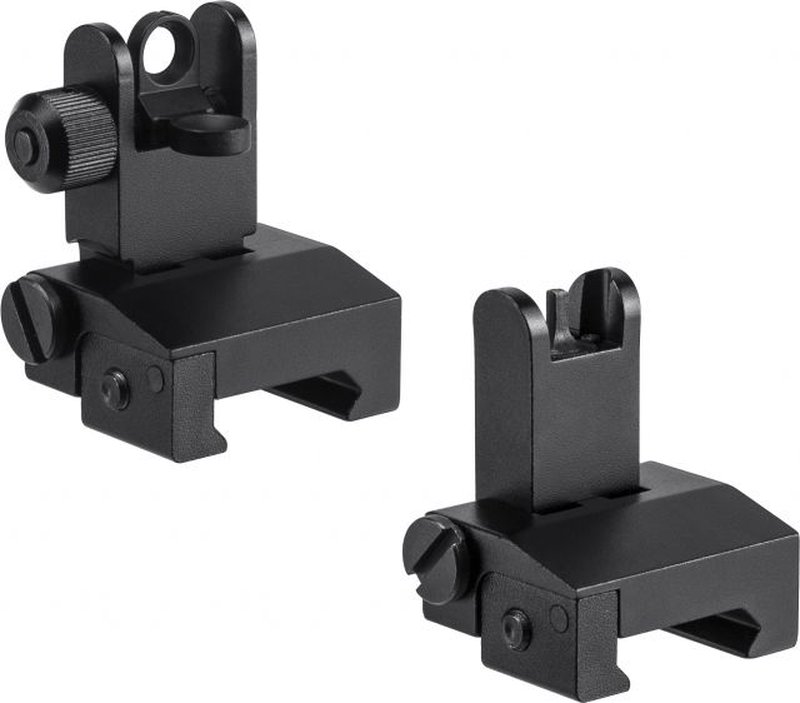 Barska AW13258 Flip-Up Tactical Sight Set for AR-15/M16 Black Matte