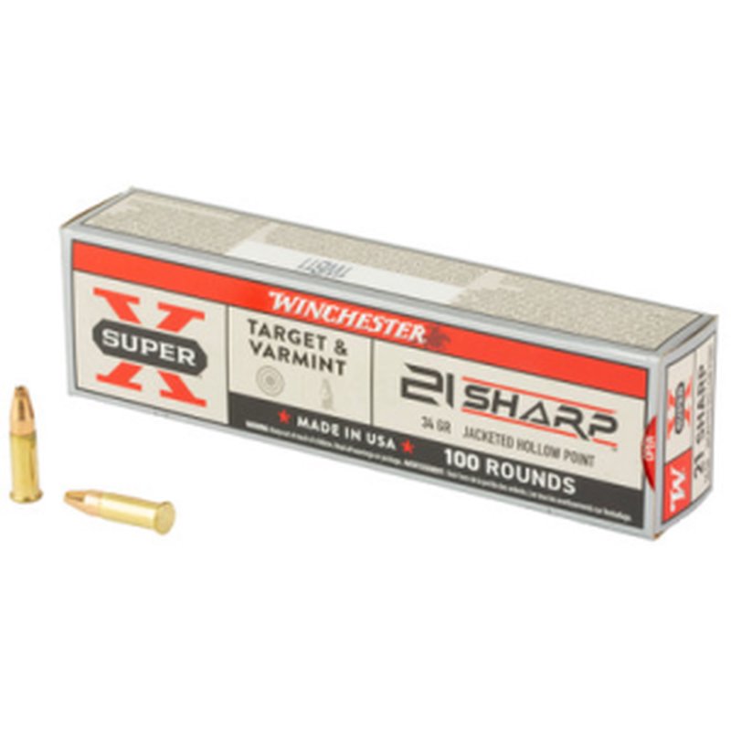 Winchester Super X 21 Sharp Rimfire Ammo - 21 Sharp JHP (X21JHP)