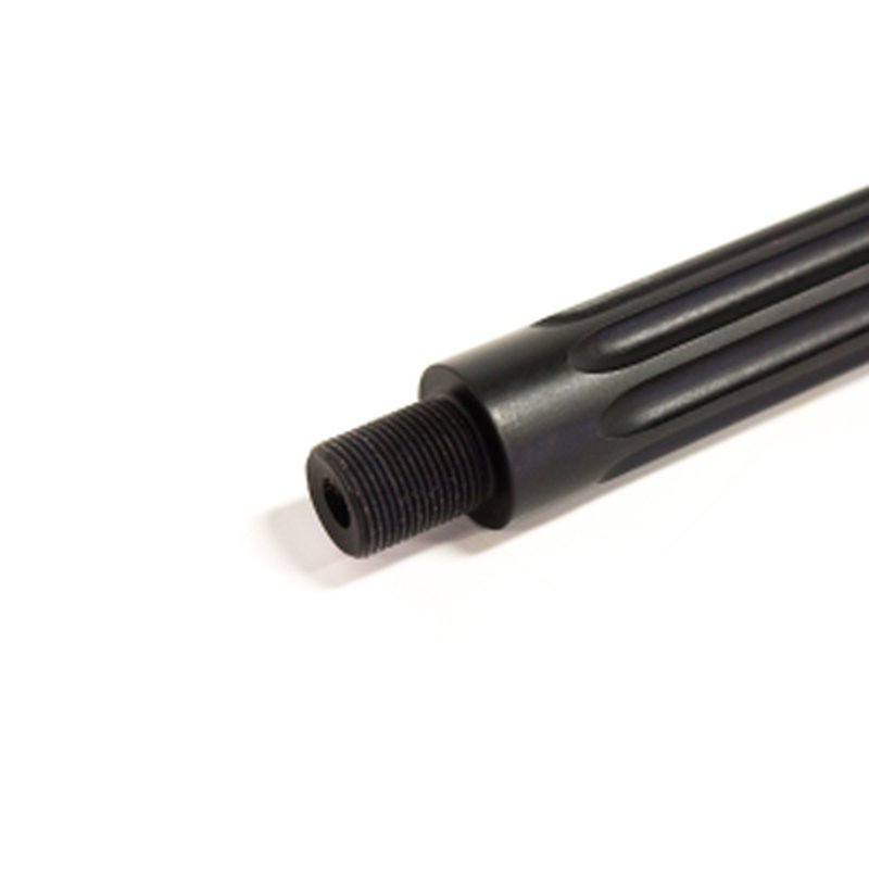 Faxon 18 Inch Heavy Fluted AR-15 Barrel 5.56 NATO Mid-Length 416-R Stainless QPQ Black Nitride