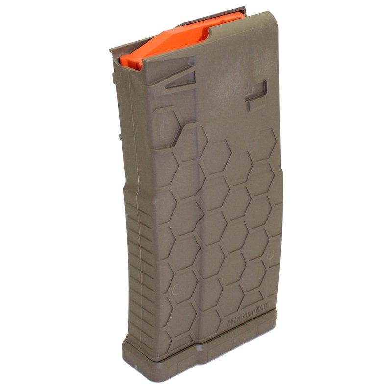 HEXMAG AR-10 .308 SR-25 Pattern 10-Round Polymer Magazine Flat Dark Earth HX1020-SR25-FDE