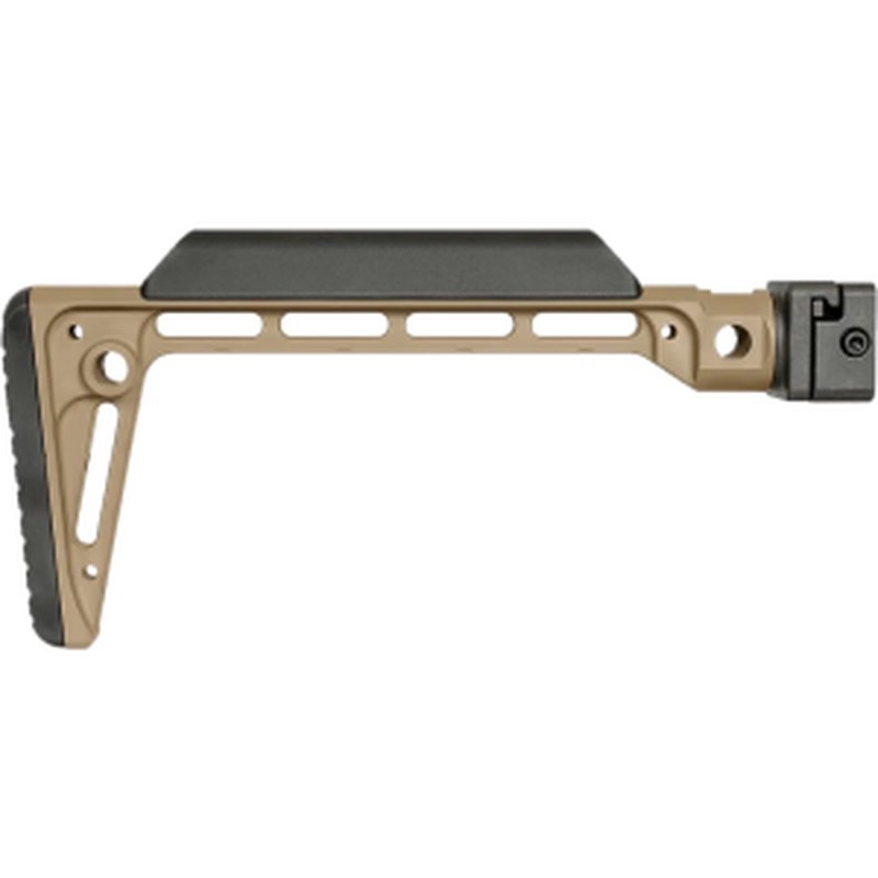 Midwest Industries MIMINSFFDE Minimalistic Side Folding Stock Flat Dark Earth 6061 Aluminum Folding