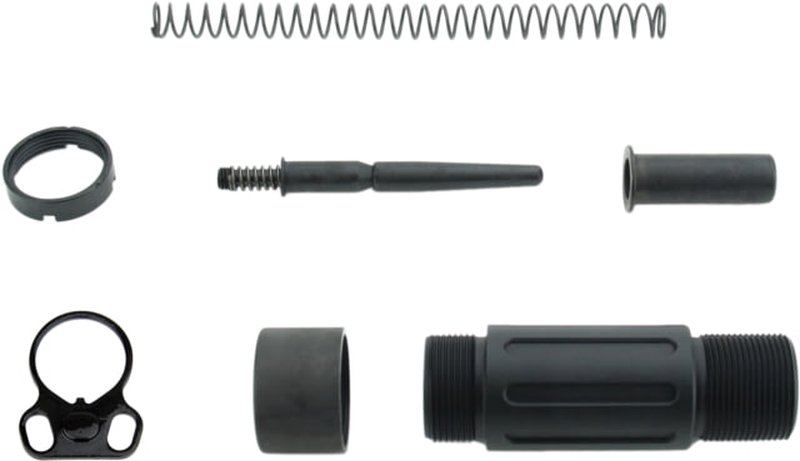 TacFire Short Pistol Buffer Tube Kit w/ Ambidextrous Endplate 3.5 in Black Small