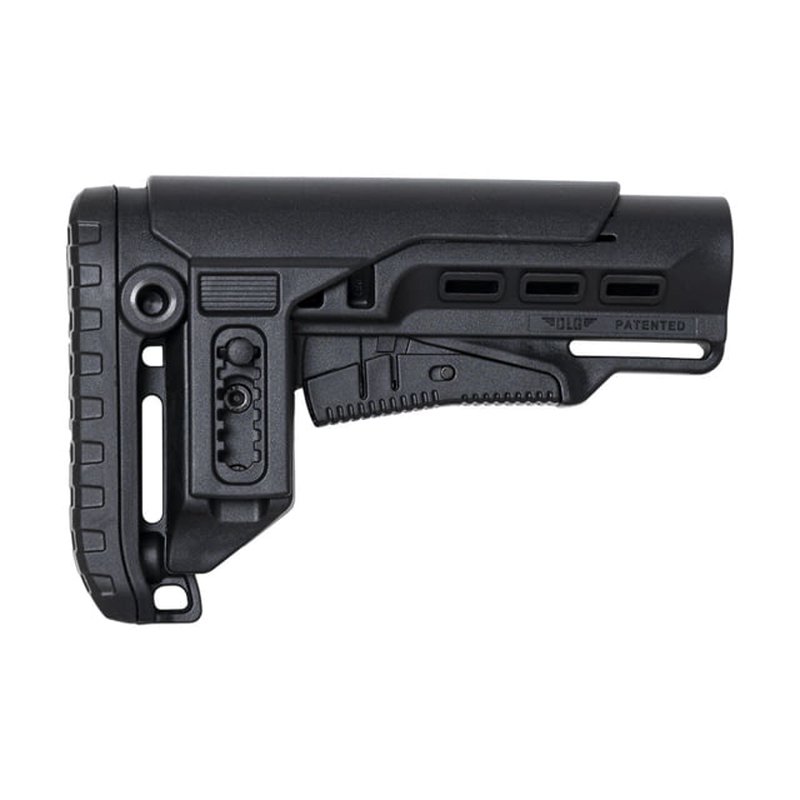 NCStar DLG-087-052 Tactical PCP52 Mil-Spec Stock Black Synthetic Collapsible with Adjustable Cheekpiece