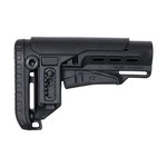 NCStar DLG-087-052 Tactical PCP52 Mil-Spec Stock Black Synthetic Collapsible with Adjustable Cheekpiece