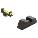 AmeriGlo Amber Fiber .115 Front Black Rear Sight Set for Glock