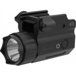 TacFire FLP360F Full Size Pistol Flashlight 360 Lumens Black Aluminum, Constant/Strobe Modes
