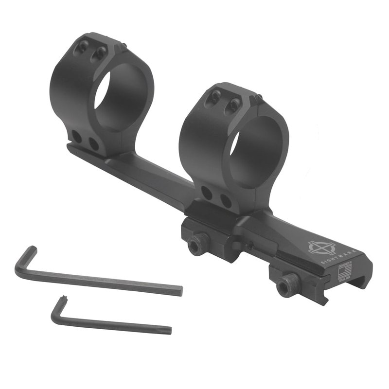 Sightmark Tactical 30mm 6061 T6 Aluminum 1-Piece Picatinny Fixed Cantilever Mount, Non-Reflective