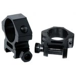 UTG Rings 1 Inch Low Profile Matte Black Picatinny Weaver Rings