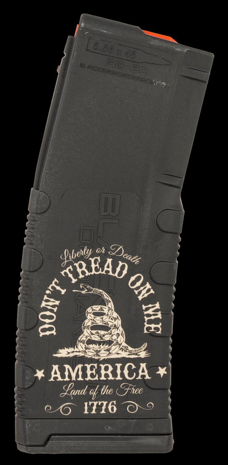 Black Rain Ordnance Magazine 30rd 223 Rem/5.56 NATO Don't Tread On Me Engraving Fits AR-15 Platform
