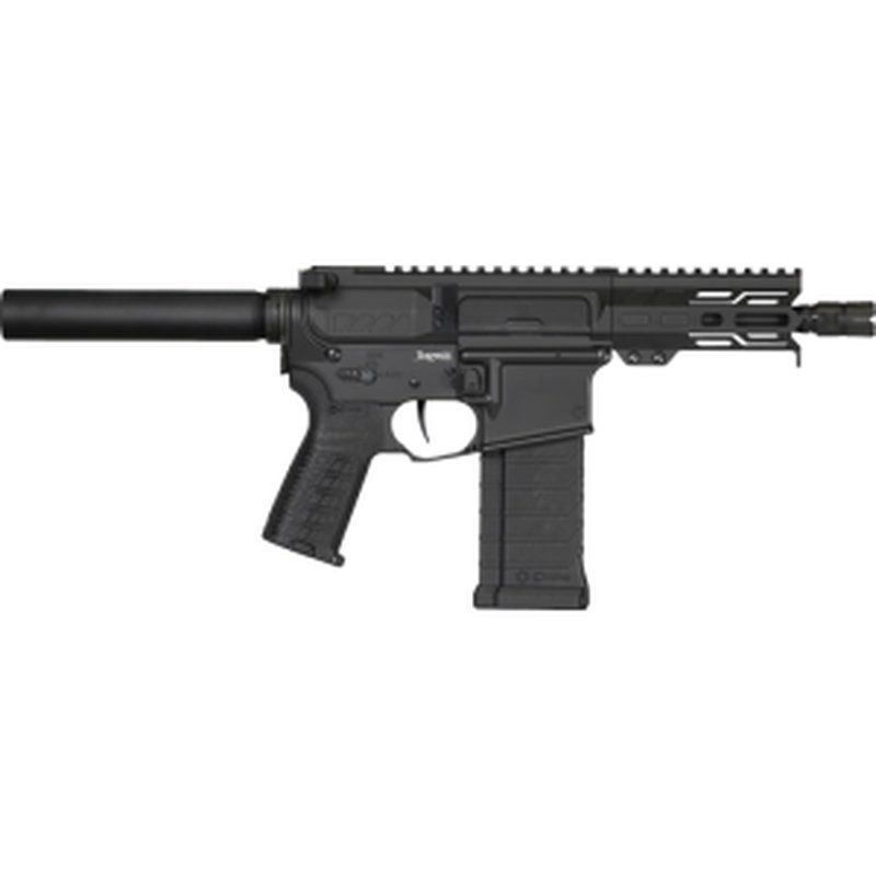 CMMG Banshee MK4 32+1 5" Black Nitride Medium Taper Threaded Barrel, EML 4" M-LOK Handguards Black Armor Cerakote Aluminum Picatinny Rail Receiver, Pistol Tube, CMMG Zeroed Grips