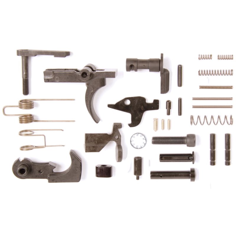 LBE Unlimited 223 Rem/556NATO Lower Parts Kit w/o Trigger Guard or Pistol Grip Black
