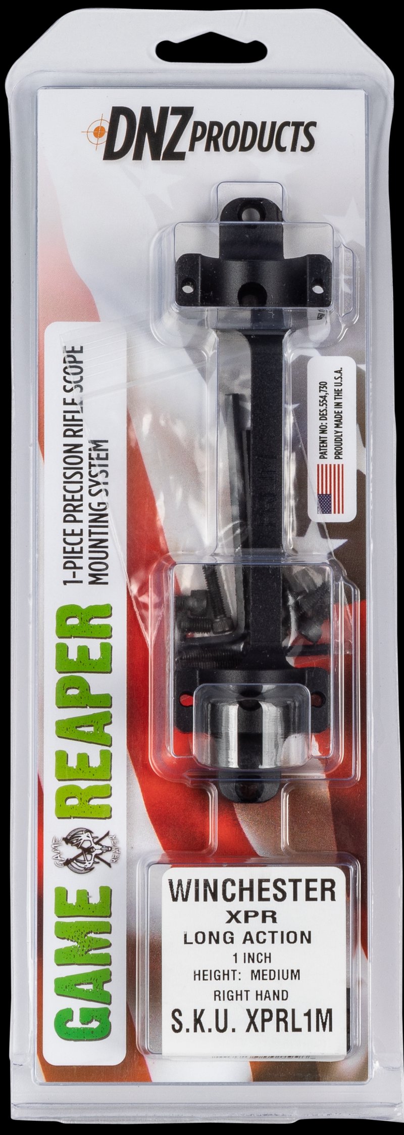 DNZ XPRL1M Game Reaper Winchester Scope Mount Ring Combo Matte Black 1