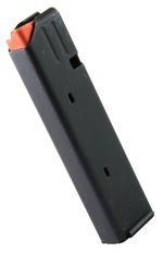 ASC Magazine: AR-15: 9mm 20rd Capacity Black Marlube Stainless Steel Orange Follower - 20-9MM-AR-