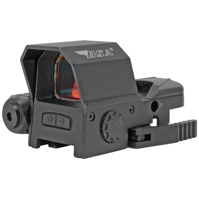 BSA Optics RS-3324RL Reflex Sight with Integrated Red Laser 1x 33x24mm Quick-Release Picatinny Mount