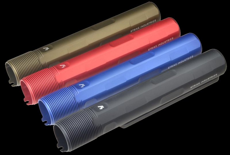 Strike Advanced Receiver Extension 7-Position Mil-Spec Buffer Tube AR-15 AR-10 Red