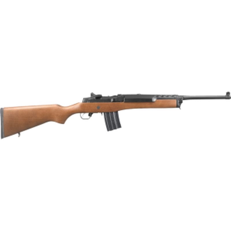 Ruger Mini-14 Ranch Rifle 5816 5.56 NATO/.223 Rem 18.5" Blued Hardwood Stock (2) 20rd