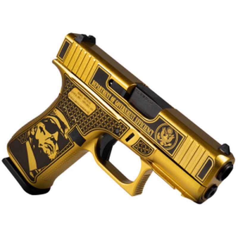 Glock G43X D.O.G.E. 9mm 3.41 Inch Barrel Gold Cerakote 10-Round