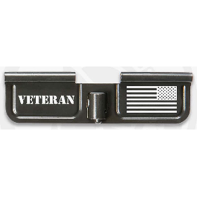 Battle Arms Custom Ejection Port Cover AR-15 Aluminum Black Veteran Stars Forward