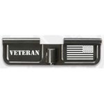 Battle Arms Custom Ejection Port Cover AR-15 Aluminum Black Veteran Stars Forward