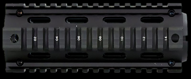 Aim Sports MT021 M4 Carbine-Length Drop-In Quad Rail Handguard Aircraft Aluminum Black Anodized
