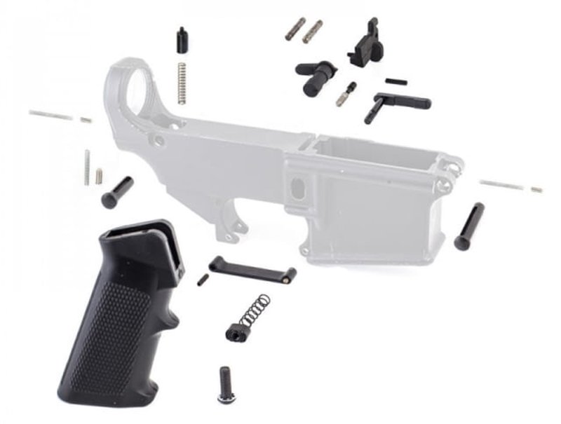 Tiger Rock AR-15 Lower Parts Kit LPK-17 Standard Grip & Trigger Guard (Black Matte)