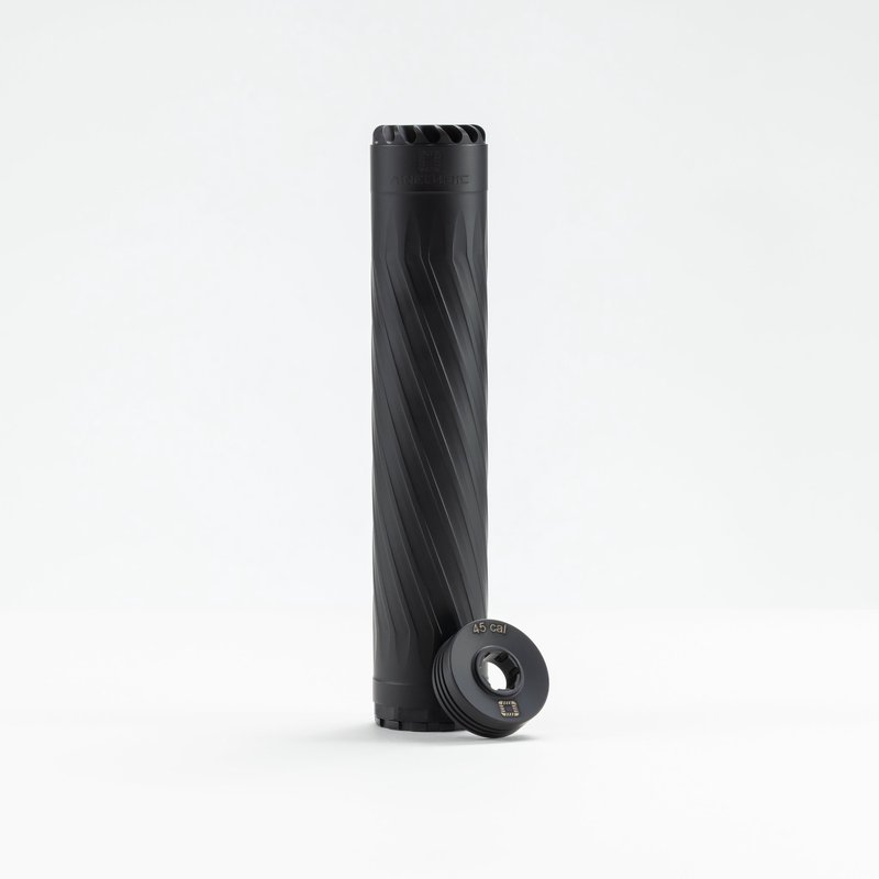 AnechoX 45L Titanium Suppressor for Big-Bore Rifles Black Finish