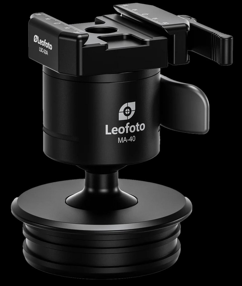 Leofoto USA MAB-75X Outdoors Ball Head 75mm Systematic Adapter Aluminum Black