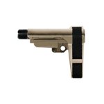 SB TACTICAL SBA3 FDE, 5-Pos Adj Mil-Spec Carbine Receiver Ext