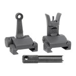Midwest Industries MICRSSET Flip-Up Front & Rear Sights Black for AR-15 M4