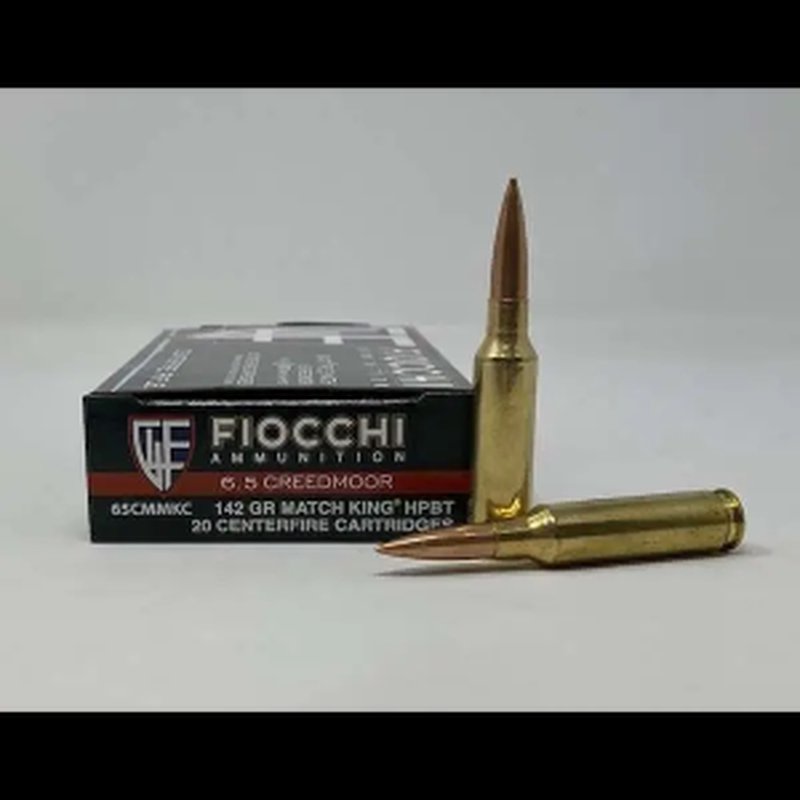 Fiocchi 6.5 Creedmoor 140gr Sierra MatchKing Boat Tail Hollow Point Ammo 20 Round Box