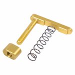 Guntec USA AR-15 Extended Mag Button Mag Catch Assembly, Anodized Gold