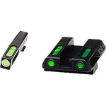 Hiviz GLN421 LiteWave H3 fiber optic tritium sights set for Glock 42/43/43X/48