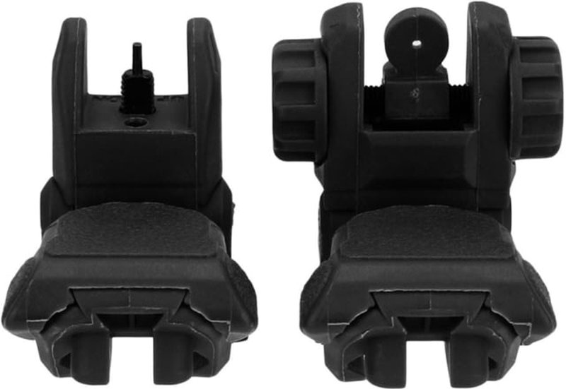TacFire Same Plane Top Mounted Deployable Front and Rear Sight Black