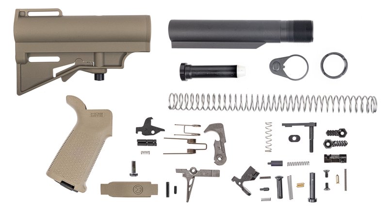 PSA Guardsman-15 MOE HAR-15 Pistol Lower Build Kit, FDE