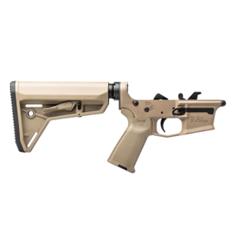 Aero Precision EPC-9 Carbine Complete Lower Receiver with MOE Grip and MOE SL Carbine Stock - Cerakote FDE - APAR620559