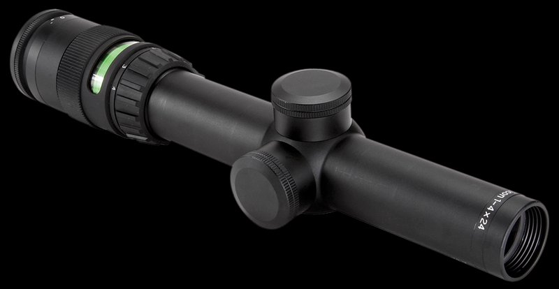 Trijicon AccuPoint 1-4x Scope 24mm Objective 30mm Tube Black Hardcoat Anodized Green Triangle Reticle
