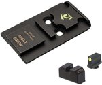 Night Fision Glock MOS Optic Plate + Tritium Front Sight Combo for Aimpoint ACRO