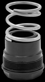 Huxwrx 3-Lug Adapter 9mm Suppressor Mount 1/2x28 Steel Black Nitride 1858