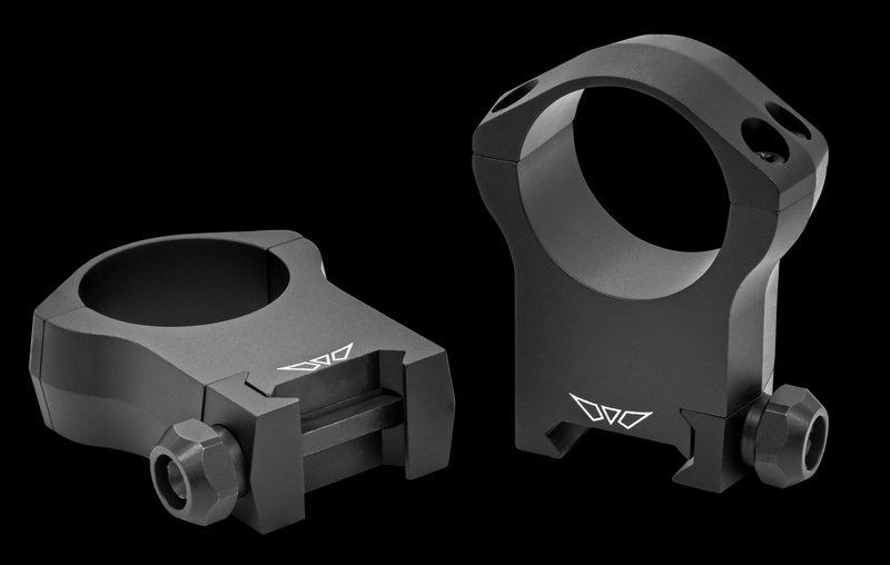 Warne Mountain Tech 30mm Scope Rings Ultra High Matte Black 7075-T6 Aluminum 7217M